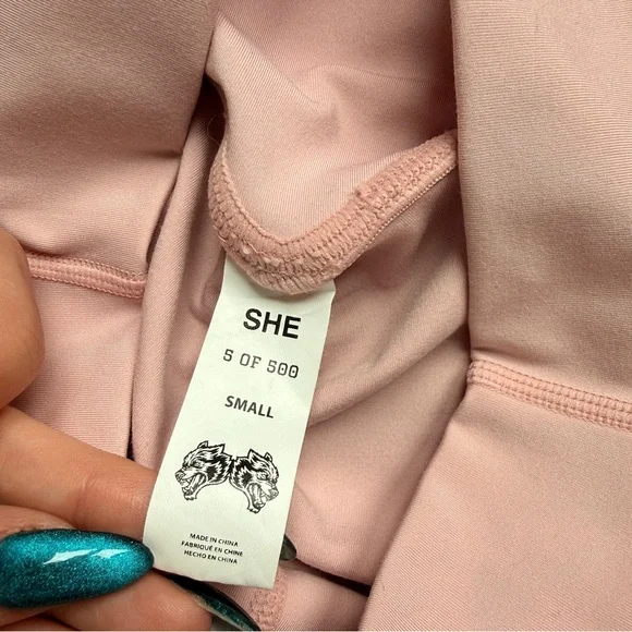 Darc Sport - Pink Exclusive 1 of 500 Wolves Bra and Scrunch Bottom Shorts Set - Picture 5 of 6